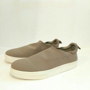 Eileen Fisher Women's tan spandex fabric slip on sneakers shoes size 8 tan